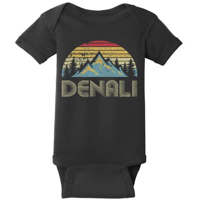 Vintage Mt. Denali National Park Alaska Mountain Baby Bodysuit