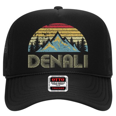 Vintage Mt. Denali National Park Alaska Mountain Trucker Hat
