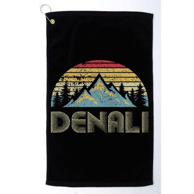 Vintage Mt. Denali National Park Alaska Mountain Golf Towel