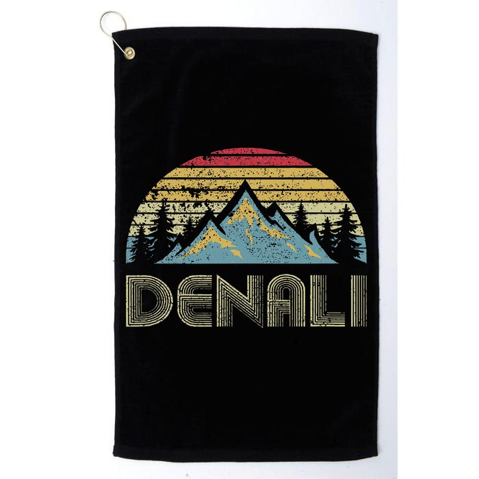 Vintage Mt. Denali National Park Alaska Mountain Golf Towel
