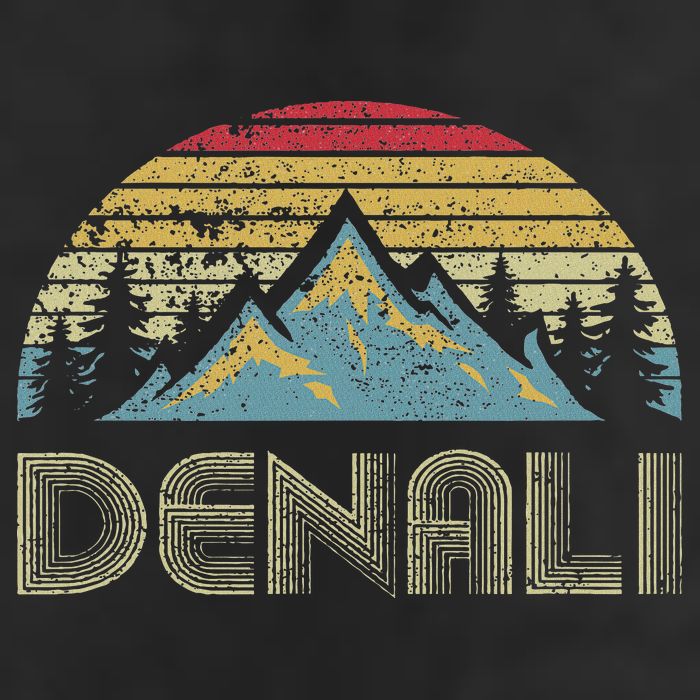 Vintage Mt. Denali National Park Alaska Mountain Golf Towel