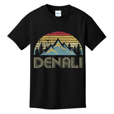 Vintage Mt. Denali National Park Alaska Mountain Kids T-Shirt