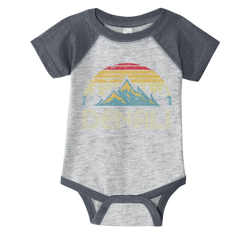 Vintage Mt. Denali National Park Alaska Mountain Infant Baby Jersey Bodysuit