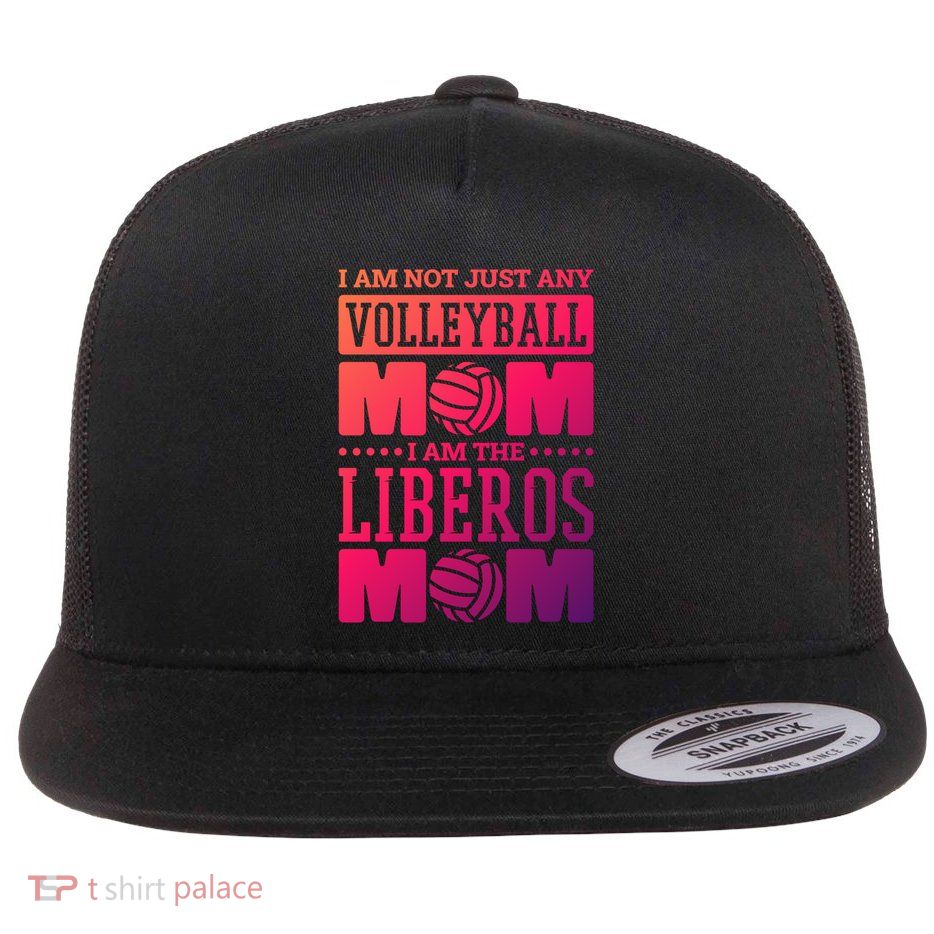 Volleyball Mom Design For Volleyball Libero Mom Mommy Great Gift Flat Bill Trucker Hat