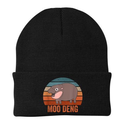 Vintage Moo Deng Baby Hippo Funny Zoo Baby Hippo Gift Beanie