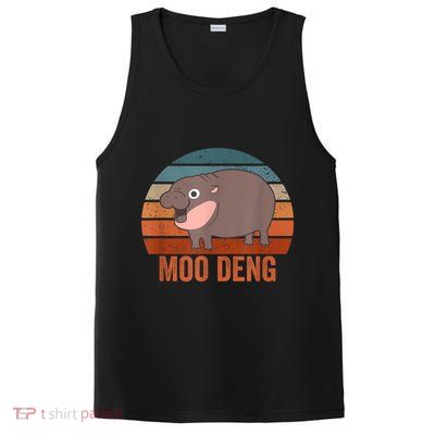 Vintage Moo Deng Baby Hippo Funny Zoo Baby Hippo Gift PosiCharge Competitor Tank