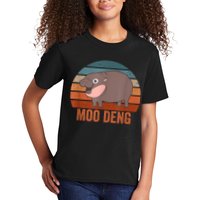 Vintage Moo Deng Baby Hippo Funny Zoo Baby Hippo Gift Kids T-Shirt