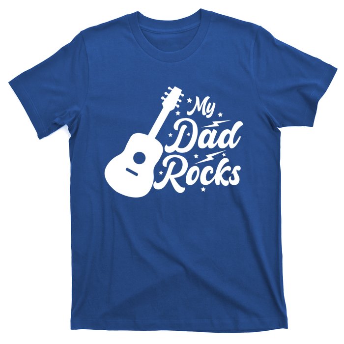 Vintage My Dad Rocks Guitar Daddy Gift Funny Fathers Day Meaningful Gift T-Shirt