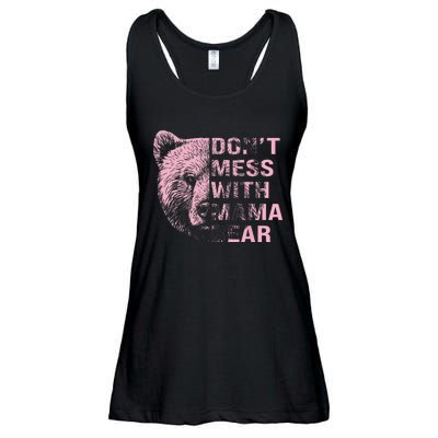 Vintage Mothers Day Don't Mess with Mama Bear Gifts Ladies Essential Flowy Tank