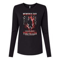 Vintage Memorial Day Remember The Fallen Veteran Military Womens Cotton Relaxed Long Sleeve T-Shirt