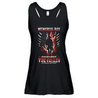 Vintage Memorial Day Remember The Fallen Veteran Military Ladies Essential Flowy Tank