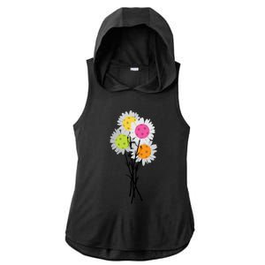 ValentineS MotherS Day Pickleball Flower Bouquet Pretty Gift Ladies PosiCharge Tri-Blend Wicking Draft Hoodie Tank