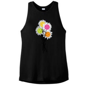 ValentineS MotherS Day Pickleball Flower Bouquet Pretty Gift Ladies PosiCharge Tri-Blend Wicking Tank