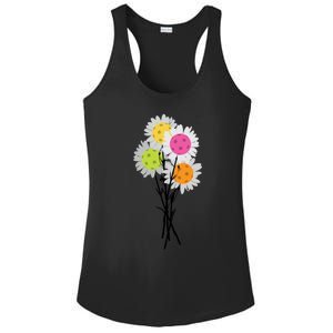 ValentineS MotherS Day Pickleball Flower Bouquet Pretty Gift Ladies PosiCharge Competitor Racerback Tank