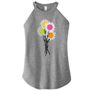 ValentineS MotherS Day Pickleball Flower Bouquet Pretty Gift Women's Perfect Tri Rocker Tank