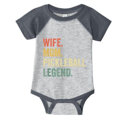 Vintage Mothers Day Pickleball Funny Wife Mom Legend Gift Infant Baby Jersey Bodysuit