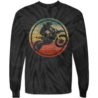 Vintage Motocross Dirt Bike Enduro Biker Tie-Dye Long Sleeve Shirt