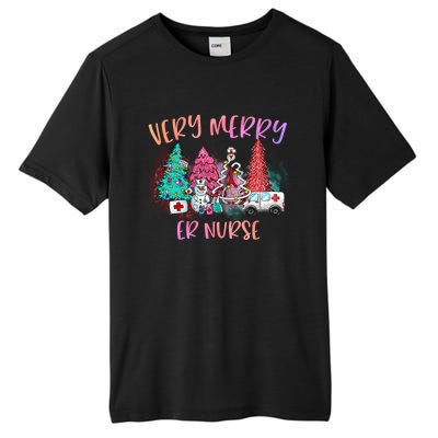 Very Merry Er Nurse Christmas Tree Emergency Room Nurse Xmas Meaningful Gift Tall Fusion ChromaSoft Performance T-Shirt