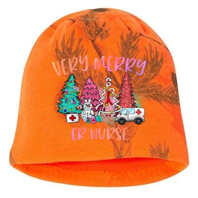 Very Merry Er Nurse Christmas Tree Emergency Room Nurse Xmas Meaningful Gift Kati - Camo Knit Beanie