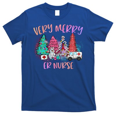 Very Merry Er Nurse Christmas Tree Emergency Room Nurse Xmas Meaningful Gift T-Shirt