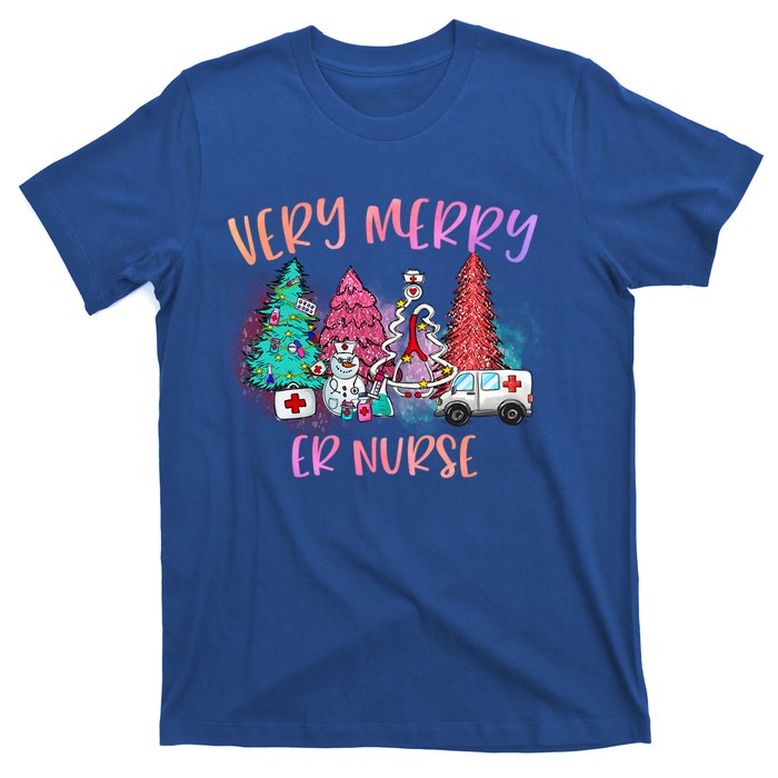 Very Merry Er Nurse Christmas Tree Emergency Room Nurse Xmas Meaningful Gift T-Shirt