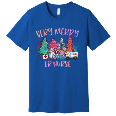 Very Merry Er Nurse Christmas Tree Emergency Room Nurse Xmas Meaningful Gift Premium T-Shirt