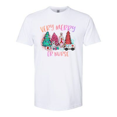 Very Merry Er Nurse Christmas Tree Emergency Room Nurse Xmas Meaningful Gift Softstyle CVC T-Shirt