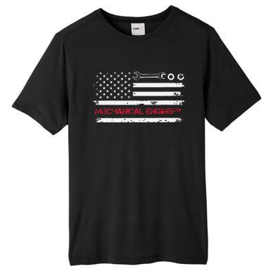 Vintage Mechanical Engineer American Flag Engineering Tall Fusion ChromaSoft Performance T-Shirt