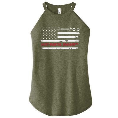 Vintage Mechanical Engineer American Flag Engineering Women’s Perfect Tri Rocker Tank