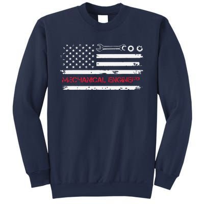 Vintage Mechanical Engineer American Flag Engineering Sweatshirt