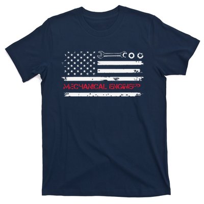 Vintage Mechanical Engineer American Flag Engineering T-Shirt