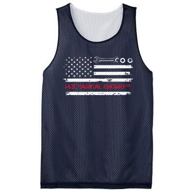 Vintage Mechanical Engineer American Flag Engineering Mesh Reversible Basketball Jersey Tank