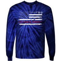 Vintage Mechanical Engineer American Flag Engineering Tie-Dye Long Sleeve Shirt