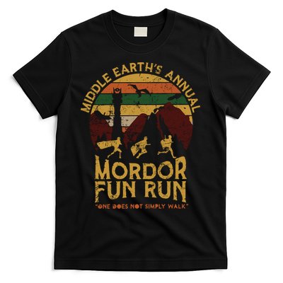 Vintage Middle Earth'S Annual Mordor Fun Run One Does Not Simply Walk T-Shirt