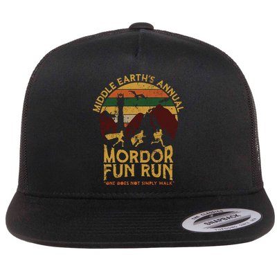 Vintage Middle Earth'S Annual Mordor Fun Run One Does Not Simply Walk Flatbill Hat