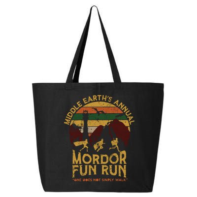 Vintage Middle Earth'S Annual Mordor Fun Run One Does Not Simply Walk 25L Jumbo Tote