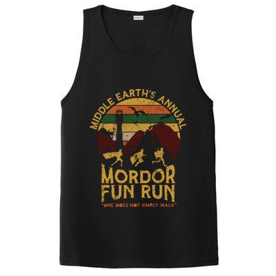 Vintage Middle Earth'S Annual Mordor Fun Run One Does Not Simply Walk PosiCharge Competitor Tank