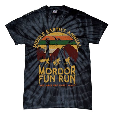 Vintage Middle Earth'S Annual Mordor Fun Run One Does Not Simply Walk Tie-Dye T-Shirt