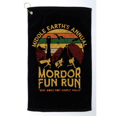 Vintage Middle Earth'S Annual Mordor Fun Run One Does Not Simply Walk Golf Towel