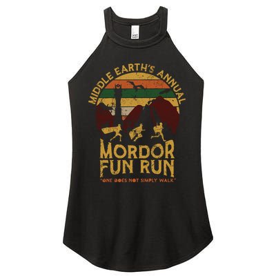 Vintage Middle Earth'S Annual Mordor Fun Run One Does Not Simply Walk Women's Perfect Tri Rocker Tank