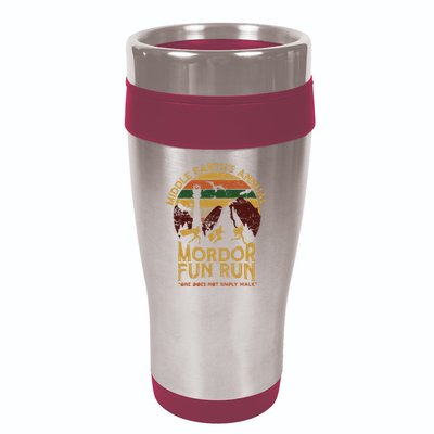 Vintage Middle Earth'S Annual Mordor Fun Run One Does Not Simply Walk 16oz Travel Tumbler