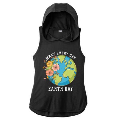 Vintage Make Everyday Earth Day Great Gift Ladies PosiCharge Tri-Blend Wicking Draft Hoodie Tank