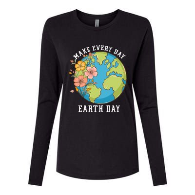 Vintage Make Everyday Earth Day Great Gift Womens Cotton Relaxed Long Sleeve T-Shirt