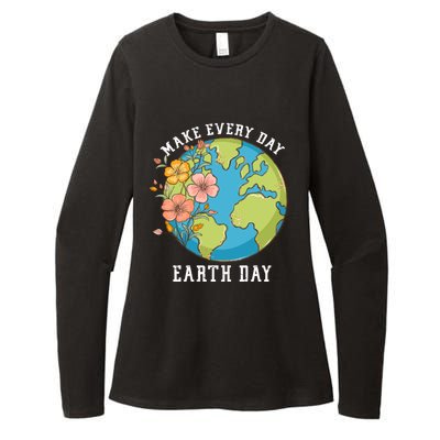 Vintage Make Everyday Earth Day Great Gift Womens CVC Long Sleeve Shirt