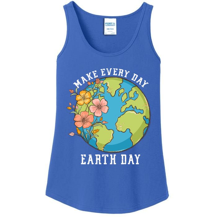 Vintage Make Everyday Earth Day Great Gift Ladies Essential Tank