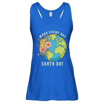 Vintage Make Everyday Earth Day Great Gift Ladies Essential Flowy Tank