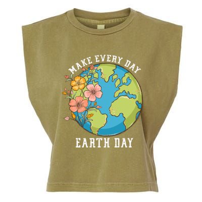 Vintage Make Everyday Earth Day Great Gift Garment-Dyed Women's Muscle Tee