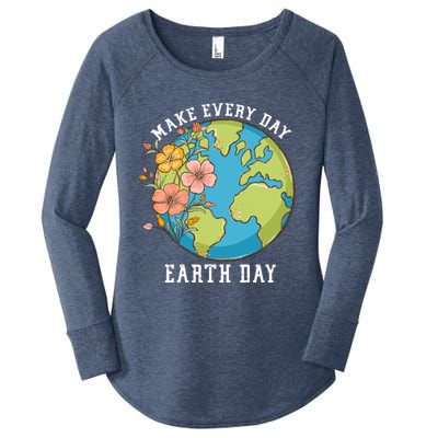 Vintage Make Everyday Earth Day Great Gift Women's Perfect Tri Tunic Long Sleeve Shirt