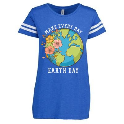 Vintage Make Everyday Earth Day Great Gift Enza Ladies Jersey Football T-Shirt