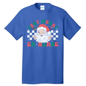 Very Merry Er Nurse Santa Christmas Retro Xmas Nursing Great Gift Tall T-Shirt